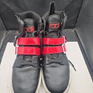 Red‎ Black High-Top Sneakers